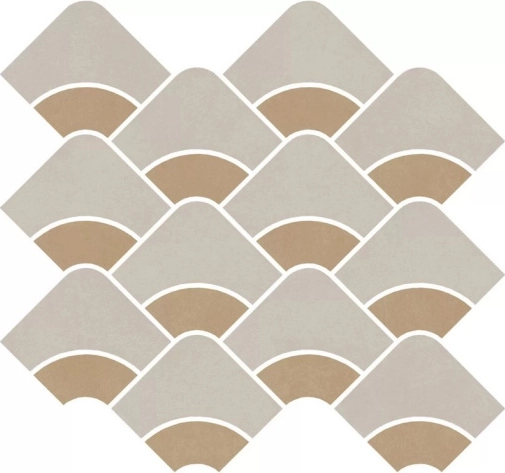 Декор Kerama Marazzi KMD2HID009BR Таделакт наборный бежевый светлый, желтый матовый обрезной 28x30