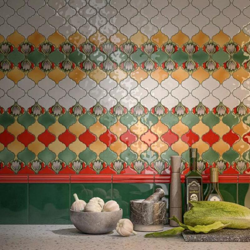 Декор Kerama Marazzi VT\A581\65000 Арабески Тоскана 5 глянцевый 6.5x6.5