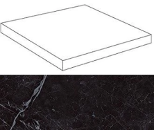 Ступень угловая правая Marvel Nero Marquina Scalino Ang. Dx ATEI 33x33