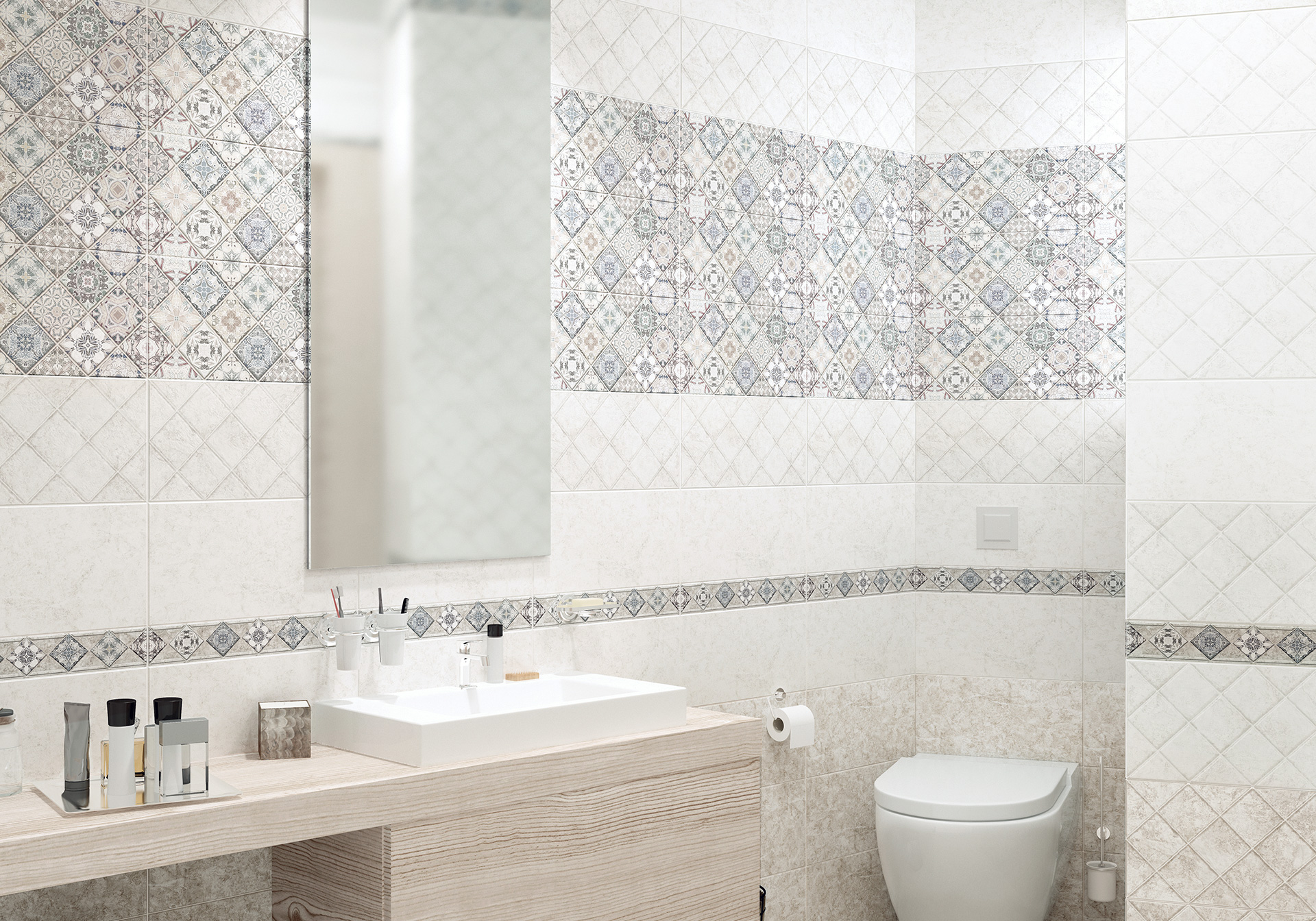 Декор Alma Ceramica Тревис DWU09TVS404 серый 24.9x50