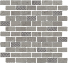 Мозаика Керама Марацци MBD011 Про Лаймстоун Антика 3 мозаичный серый матовый 30х32