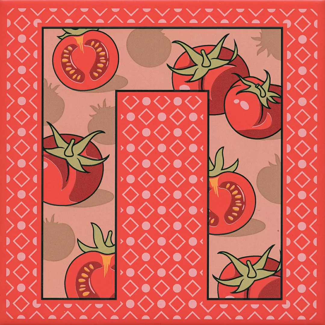 Декор Kerama Marazzi HGD\A562\5107 Сад-огород Помидор матовый 20x20