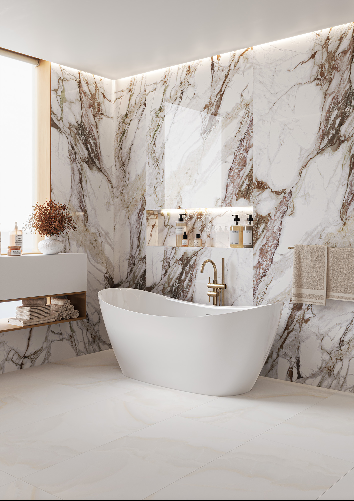 Керамогранит СтароСлэбс Patagonoa Bianco Elegance 120x280 белый