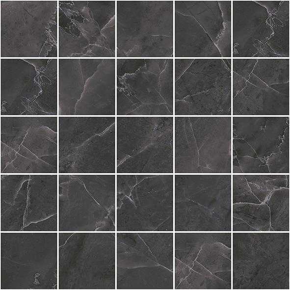 Мозаика (MM34038) Laparet Olimpus мозаичный чёрный 25x25 глянцевый