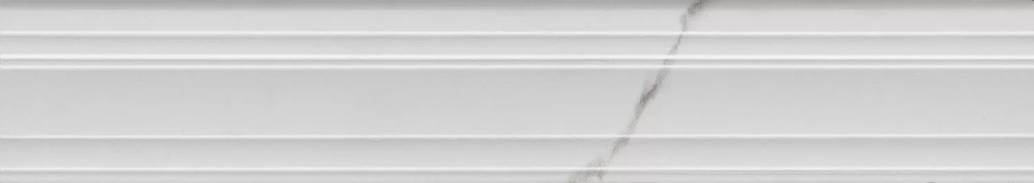 Бордюр Керама Марацци Venezia Монте Тиберио белый глянцевый обрезной 40х7,3