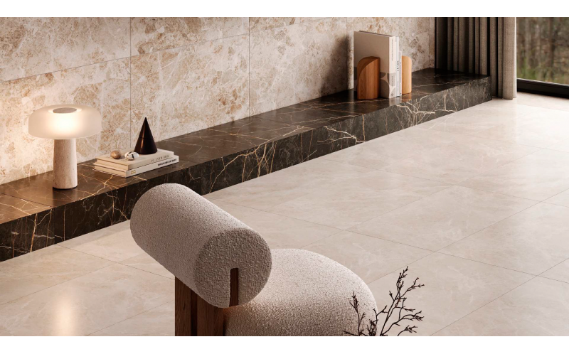 Керамогранит Vitra MarbleSystem Бреча Белый R9 7ЛПР 60x120 лаппатированный