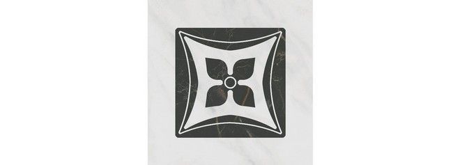 Вставка Kerama Marazzi Келуш 2 грань черно-белый 9.8x9.8 TOC005