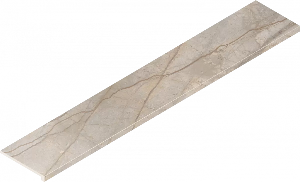 Ступень Италон Стелларис Элегант Сильвер фронтальная 620070002616 серый 33x160