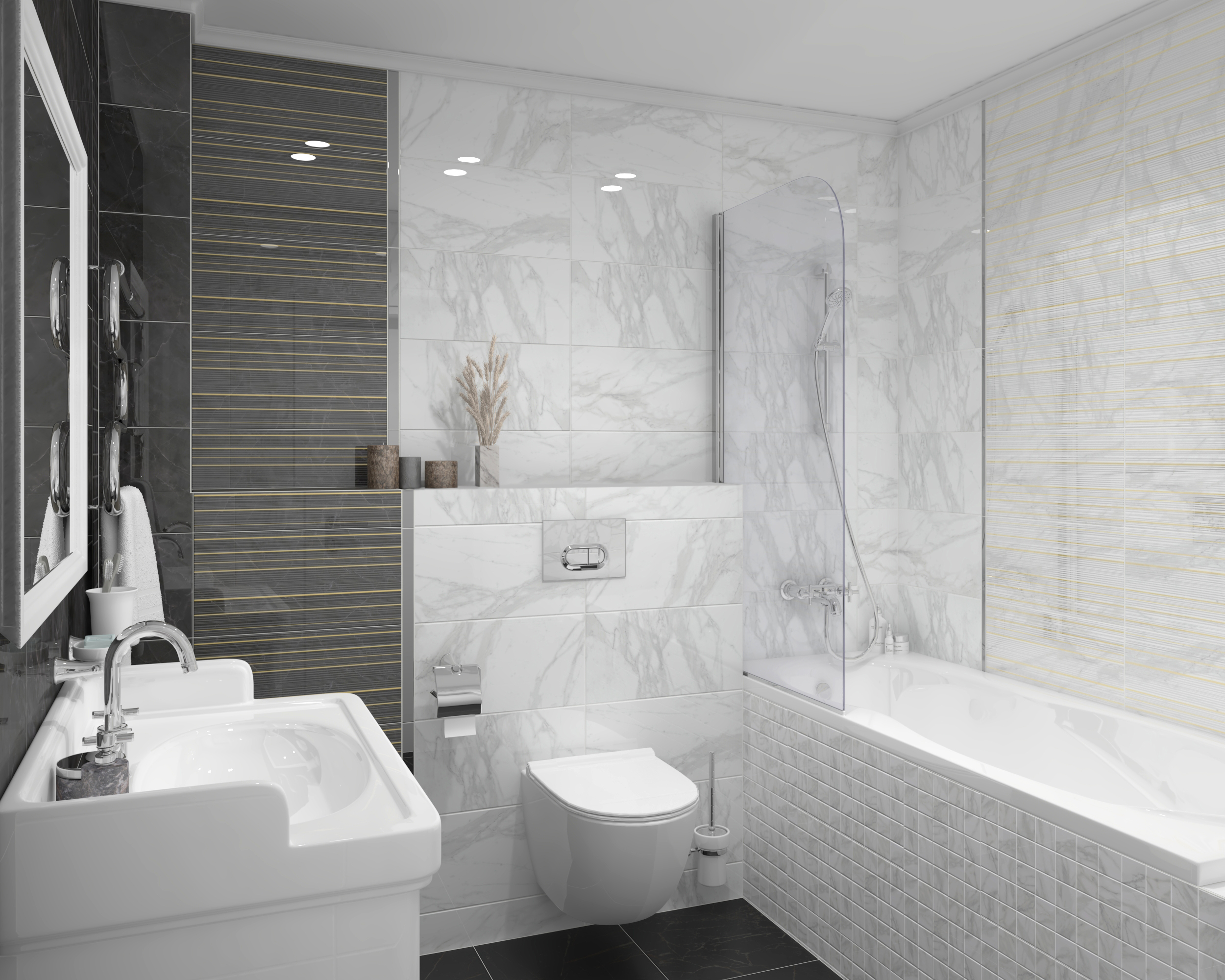 Мозаика (MM34037) Laparet Olimpus мозаичный белый 25x25 глянцевый