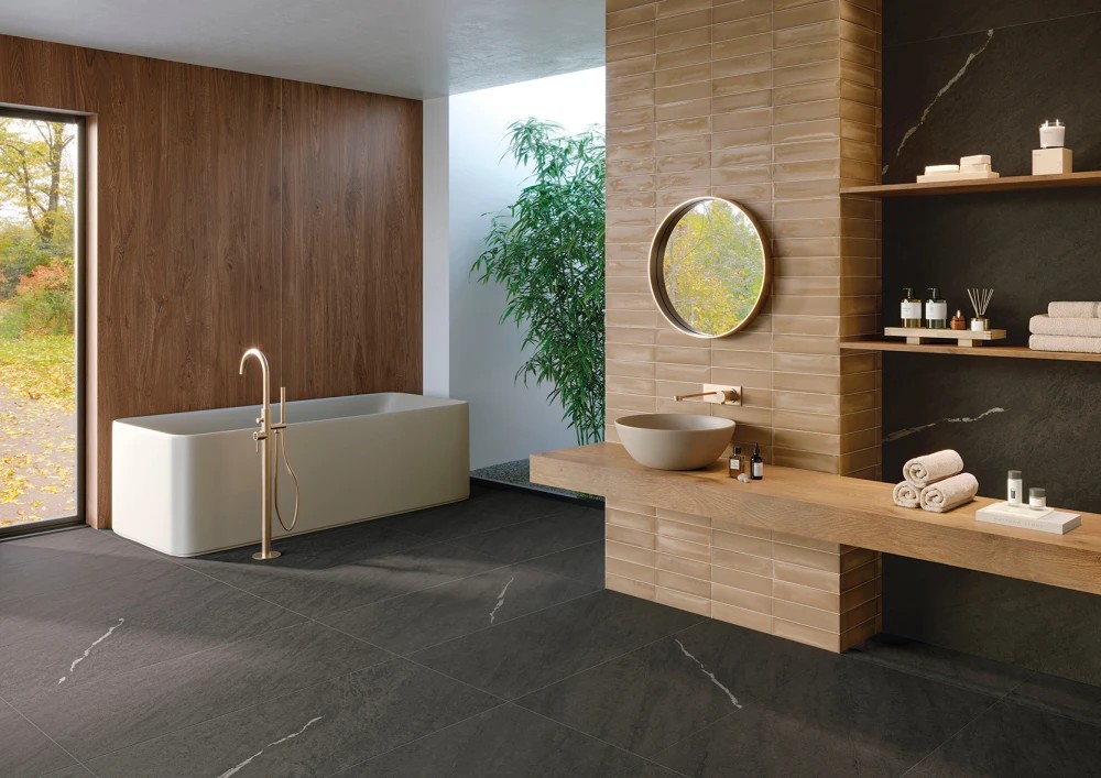 Ступень Atlas Concorde Форте Дей Марми Рок Сэнсэйшен Грин угловая правая 620070002898 коричневый 33x120