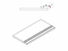 Бортик Italon Миллениум X2 Блэк грип 620090001192 черный 30x120