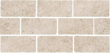 Бордюр BR024T Роверелла бежевый мозаичный 14.7х34.5