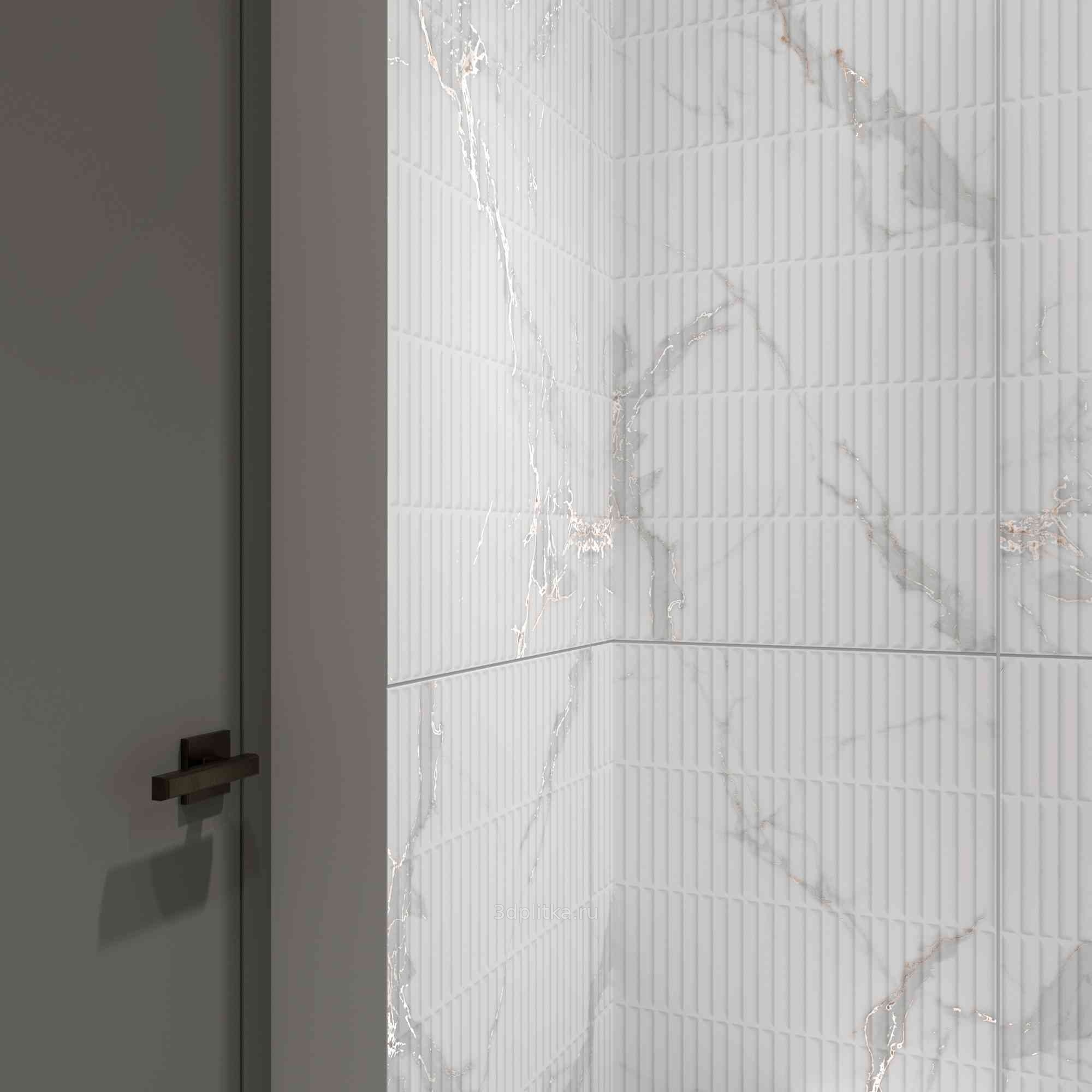 Керамогранит Аркадия Керамика CR6002-A Statuario Seville Carving 60x60 белый