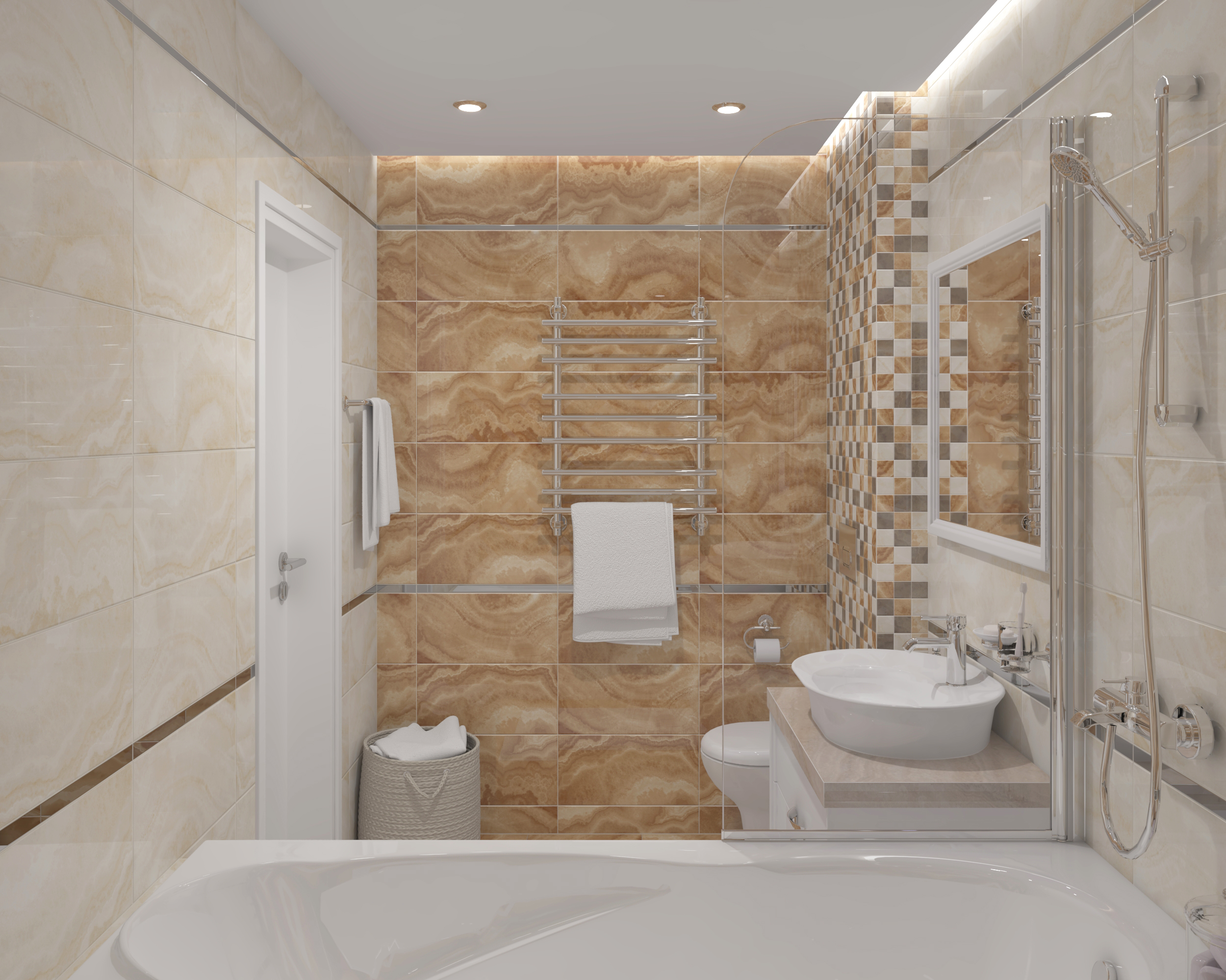 Мозаика (MM34040) Laparet Prime мозаичный серый микс 25x25 глянцевый