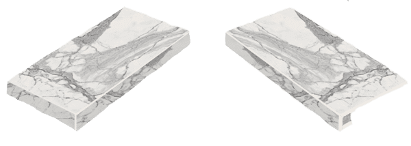 Ступень угловая левая Italon Charme Evo Statuario 33x60