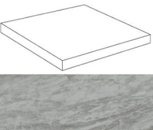 Ступень угловая правая Marvel Bardiglio Grey Scalino Ang. Dx ATEG 33x33