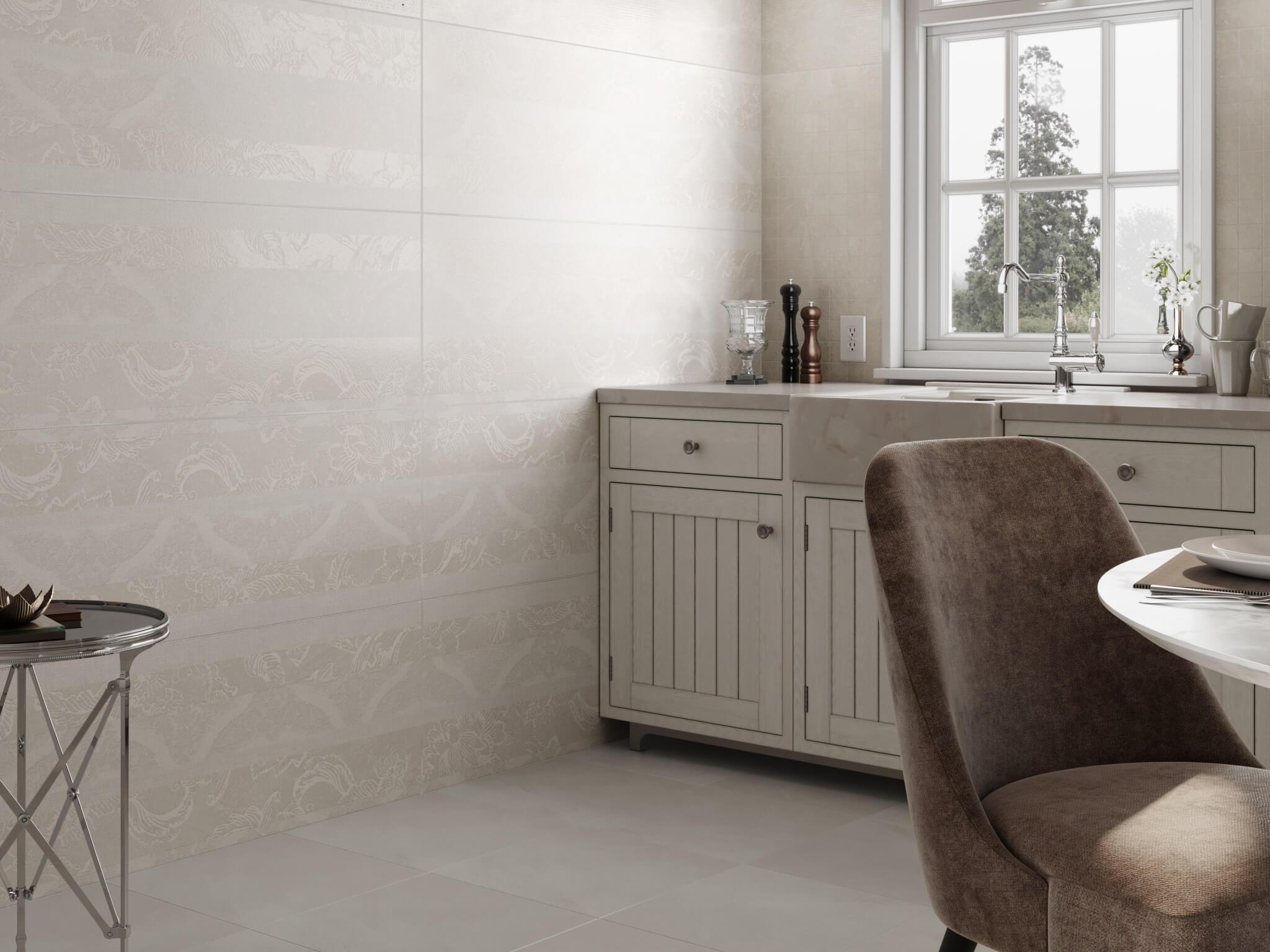Керамическая плитка Kerama Marazzi Эскориал серая структура обрезная 40x120