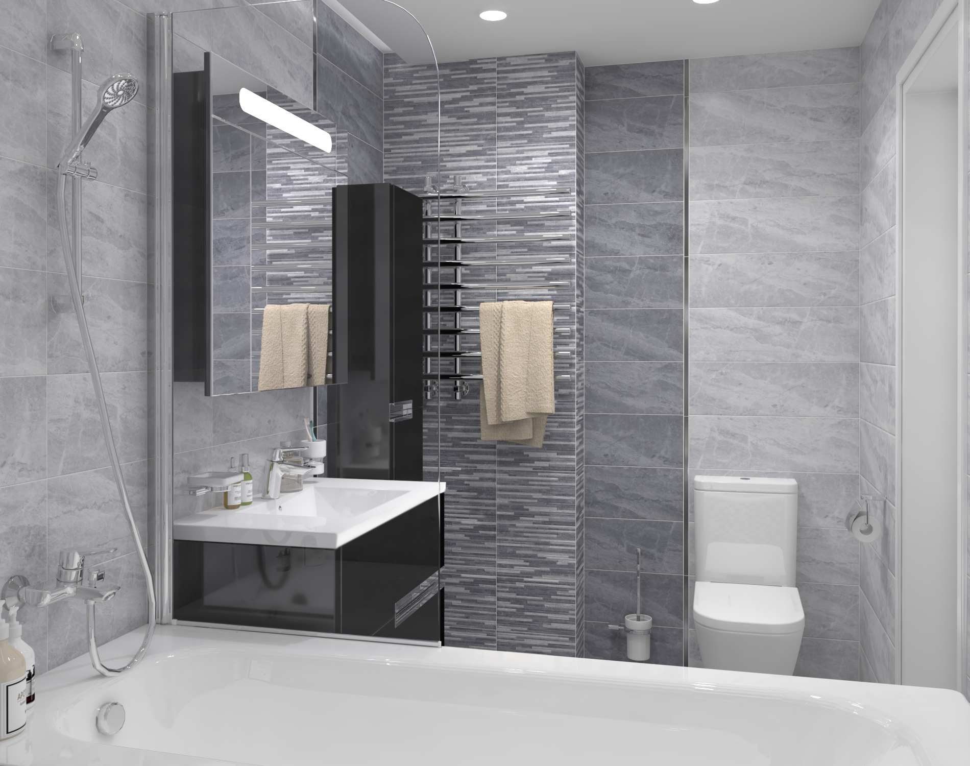 Мозаика (PGS1) Laparet Pegas серый 30x30 матовый