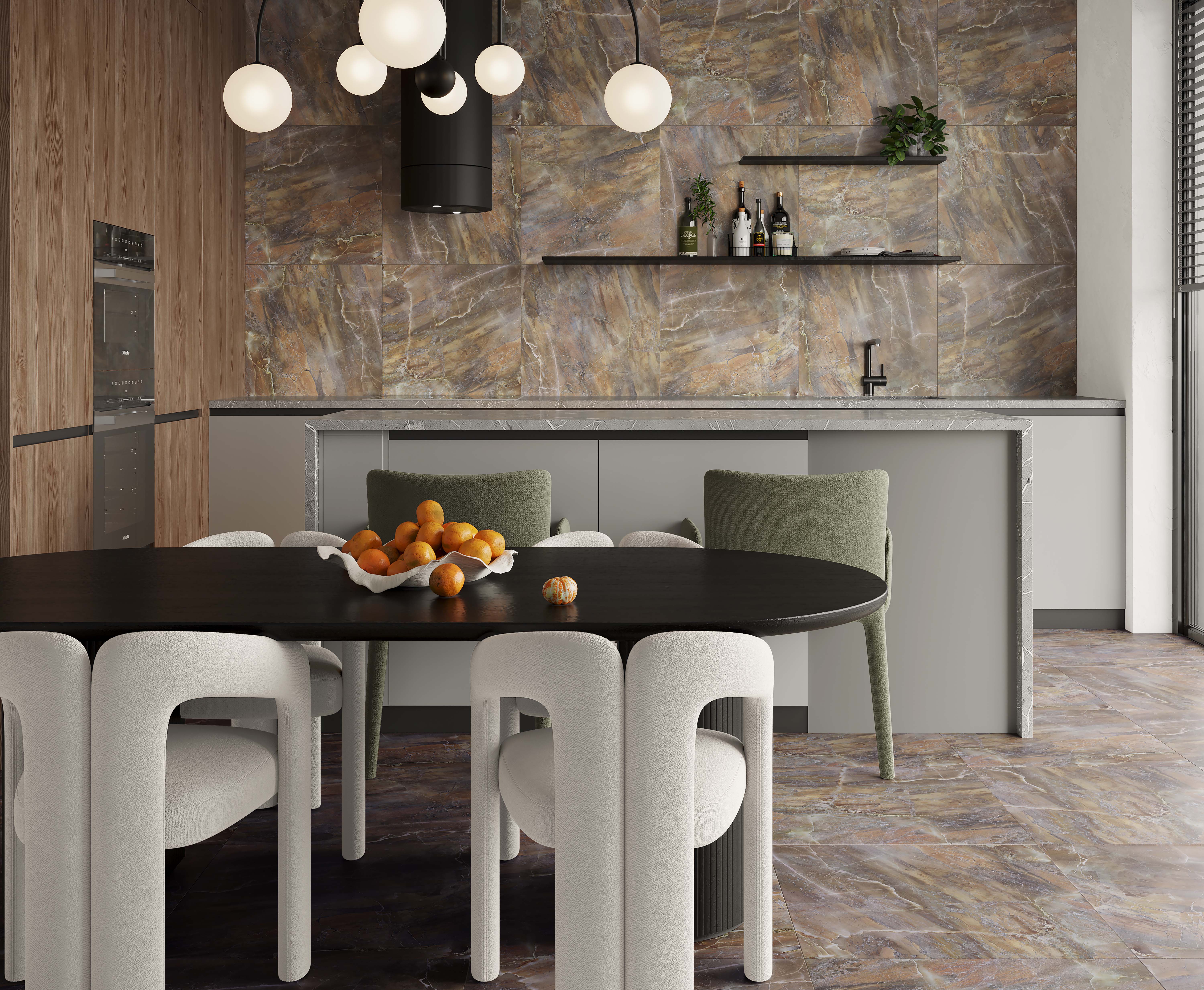 Керамогранит (RI 0056) Laparet Rich коричневый 60x60 матовый