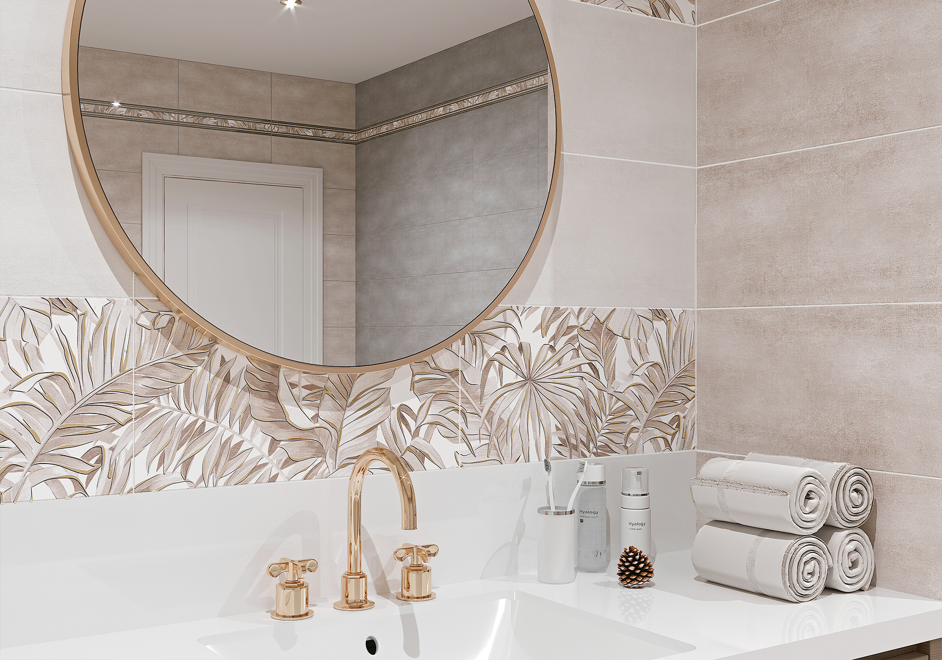 Декор Alma Ceramica Бонита DWU09BNT014 коричневый 24.9x50