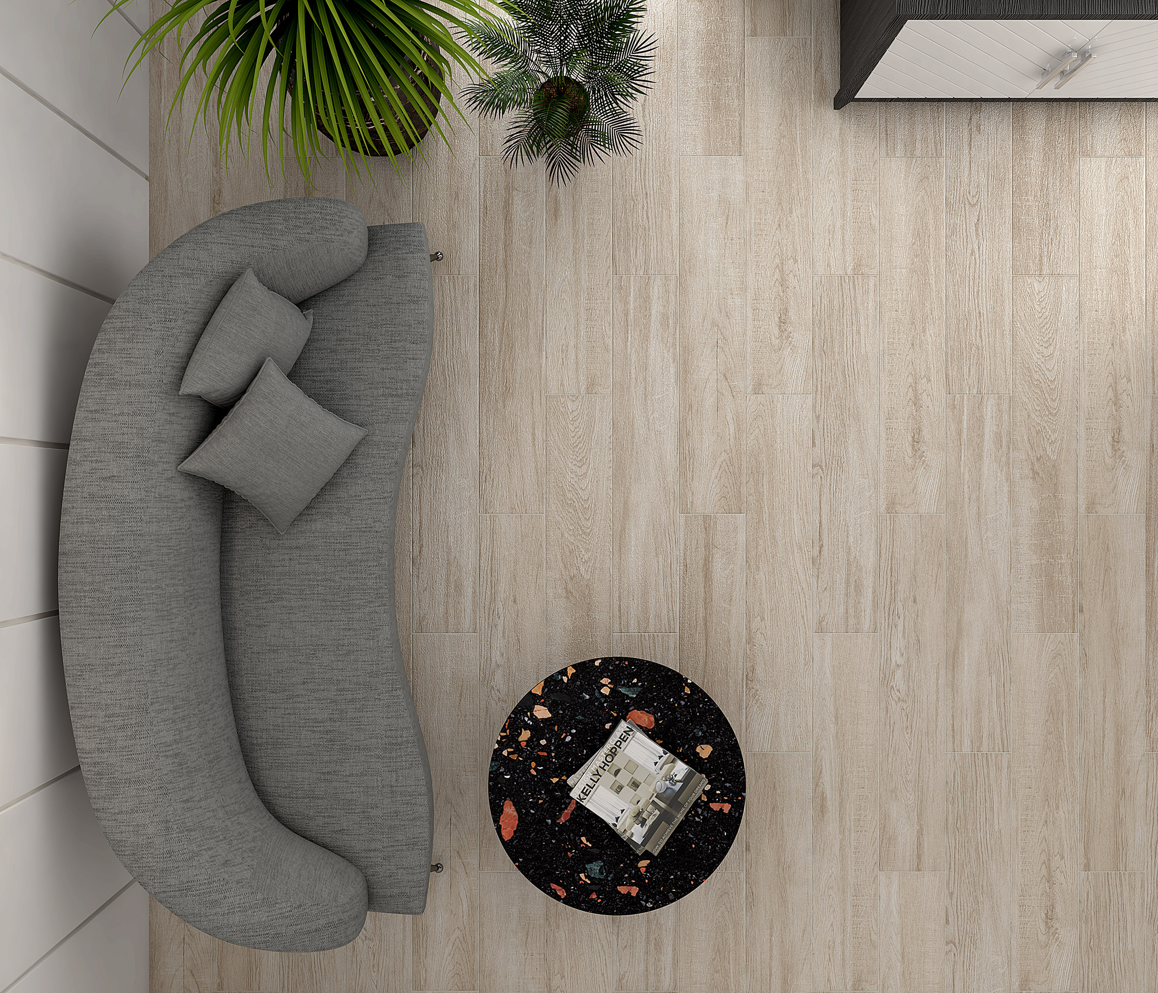 Керамогранит (SG516600R) Laparet Rainwood пепельный 20x119.5 матовый