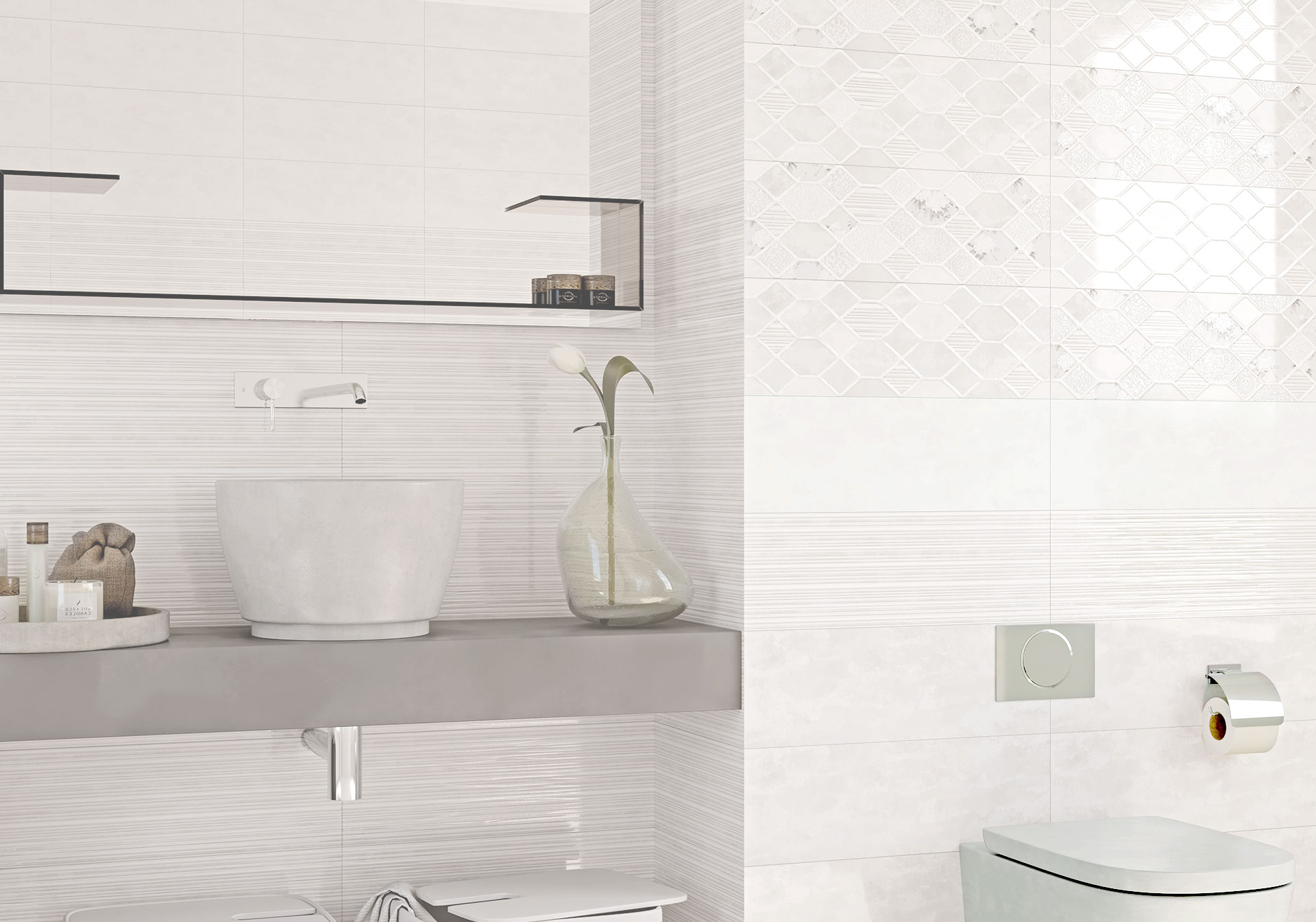 Керамическая плитка Alma Ceramica Роксана TWA11RXN004 серый 20x60