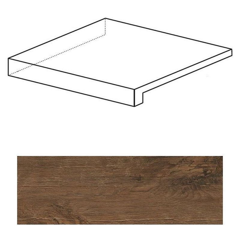 Ступень угловая левая Axi Dark Oak Scalino Angolare Sx ANL7 22.5x22.5