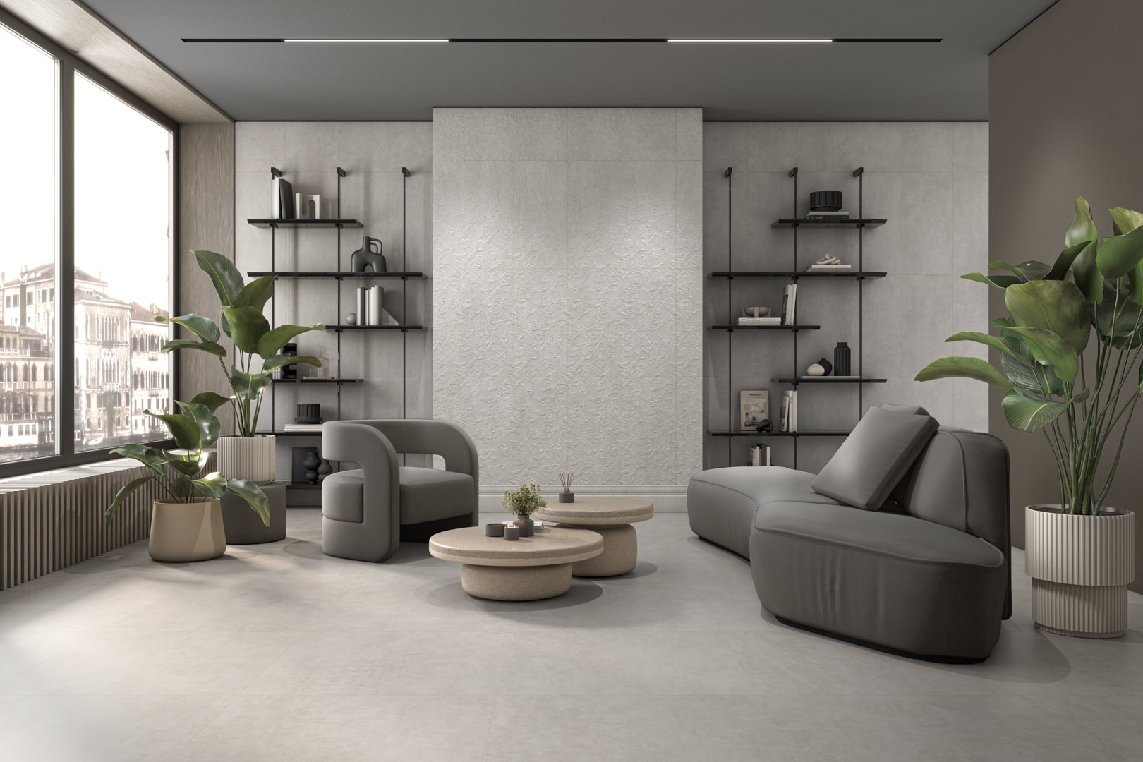 Керамическая плитка Керама Марацци Venezia Догана бежевый светлый матовый структура обрезной 40х80