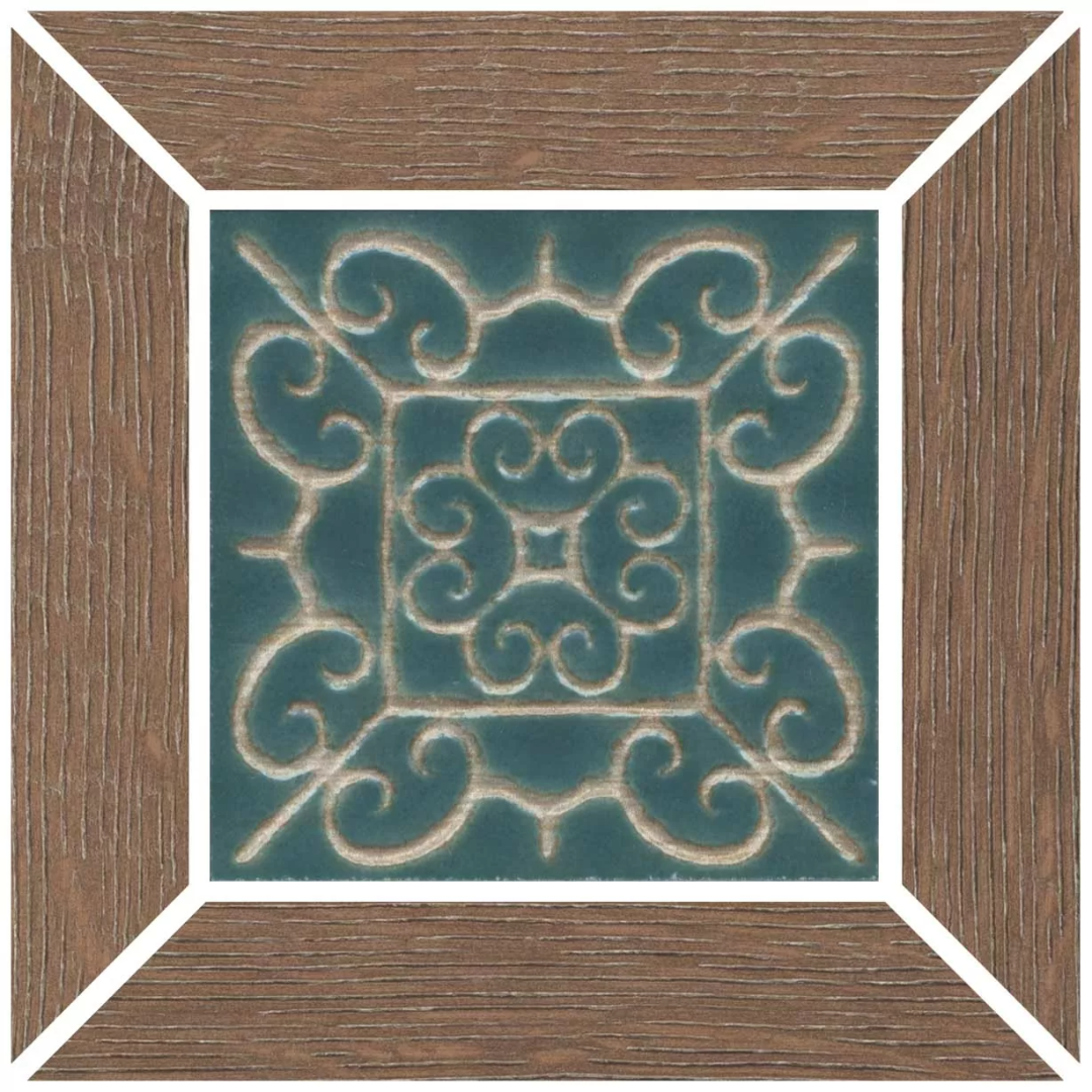 Вставка Kerama Marazzi ID156 Тровазо наборный коричневый матовый 13x13