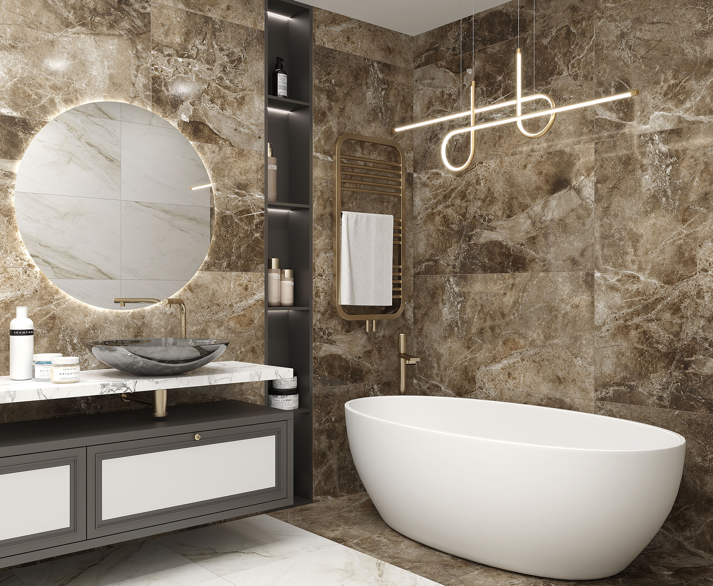 Керамогранит Laparet Krazzy Brown 60x120 полированный