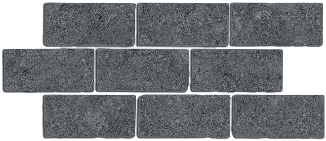 Бордюр Kerama Marazzi BR021 Роверелла серый темный мозаичный 14,7x34,5