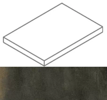 Ступень угловая левая Italon Континуум Брасс Дарк 33x160