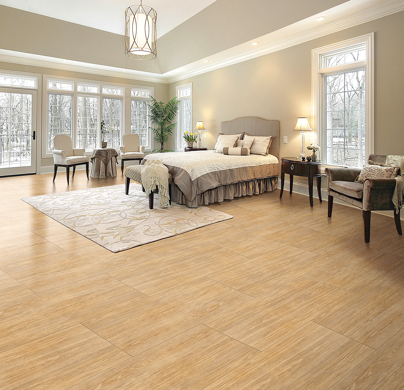 Керамогранит Идальго Wood Classic Beige LMR 19.5x120 бежевый