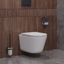 Унитаз подвесной безободковый Cezares Liner CZR-3808-53-TH-TOR/SC с крышкой-сиденьем микролифт