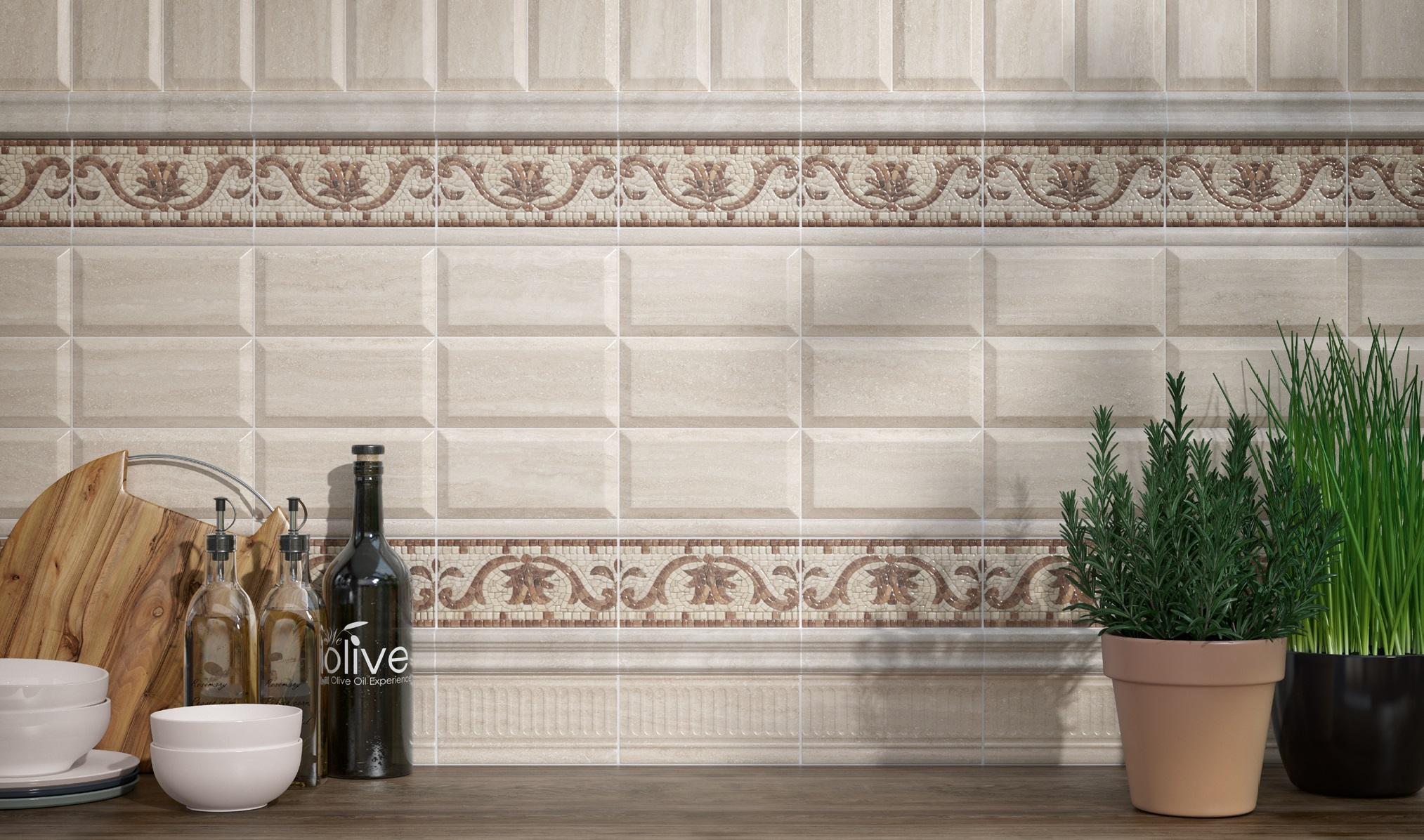 Бордюр Kerama Marazzi PFE007 Карандаш Олимпия беж светлый 2x20