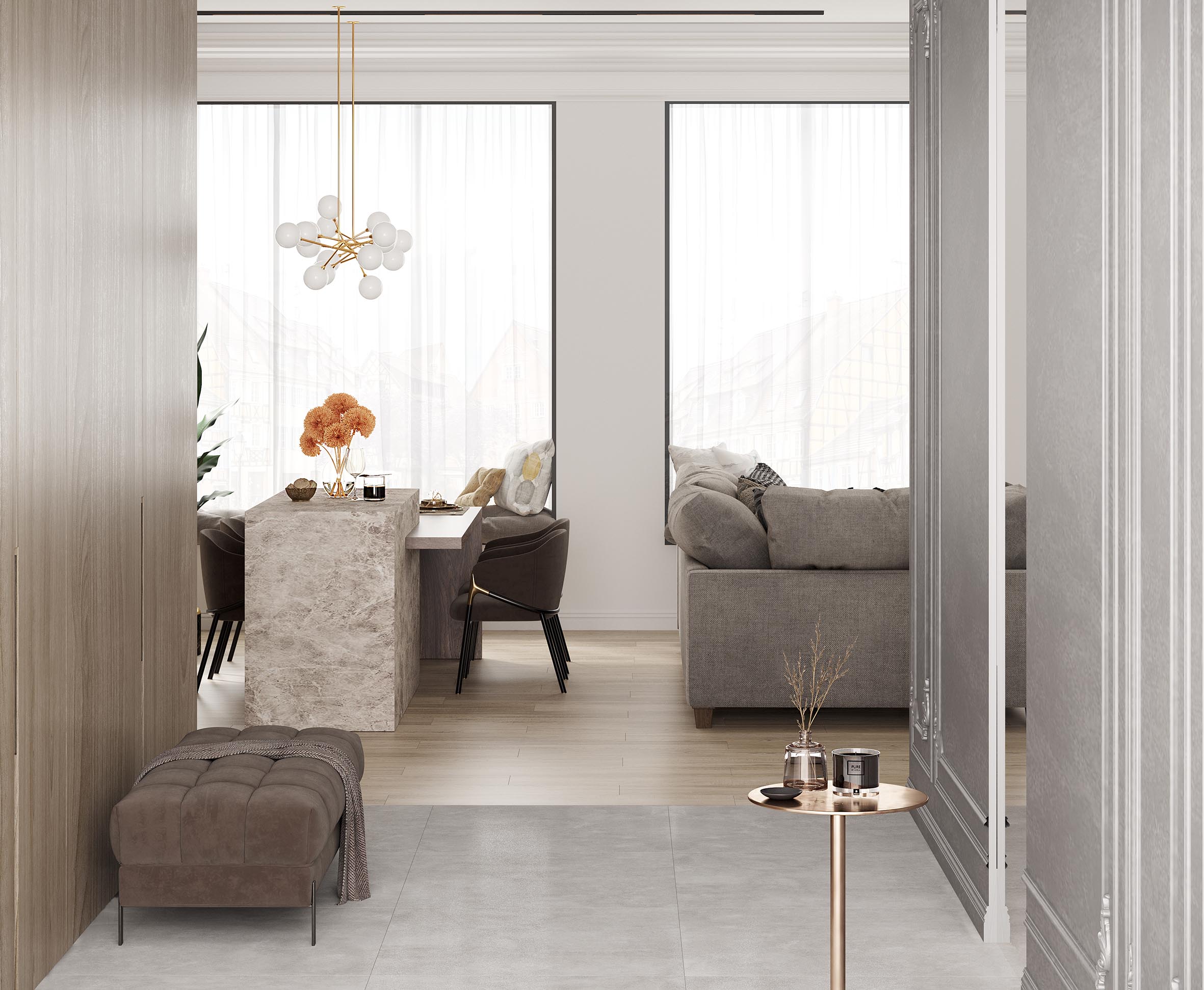 Керамогранит Laparet Tuscandy Light Grey 80x80 матовый