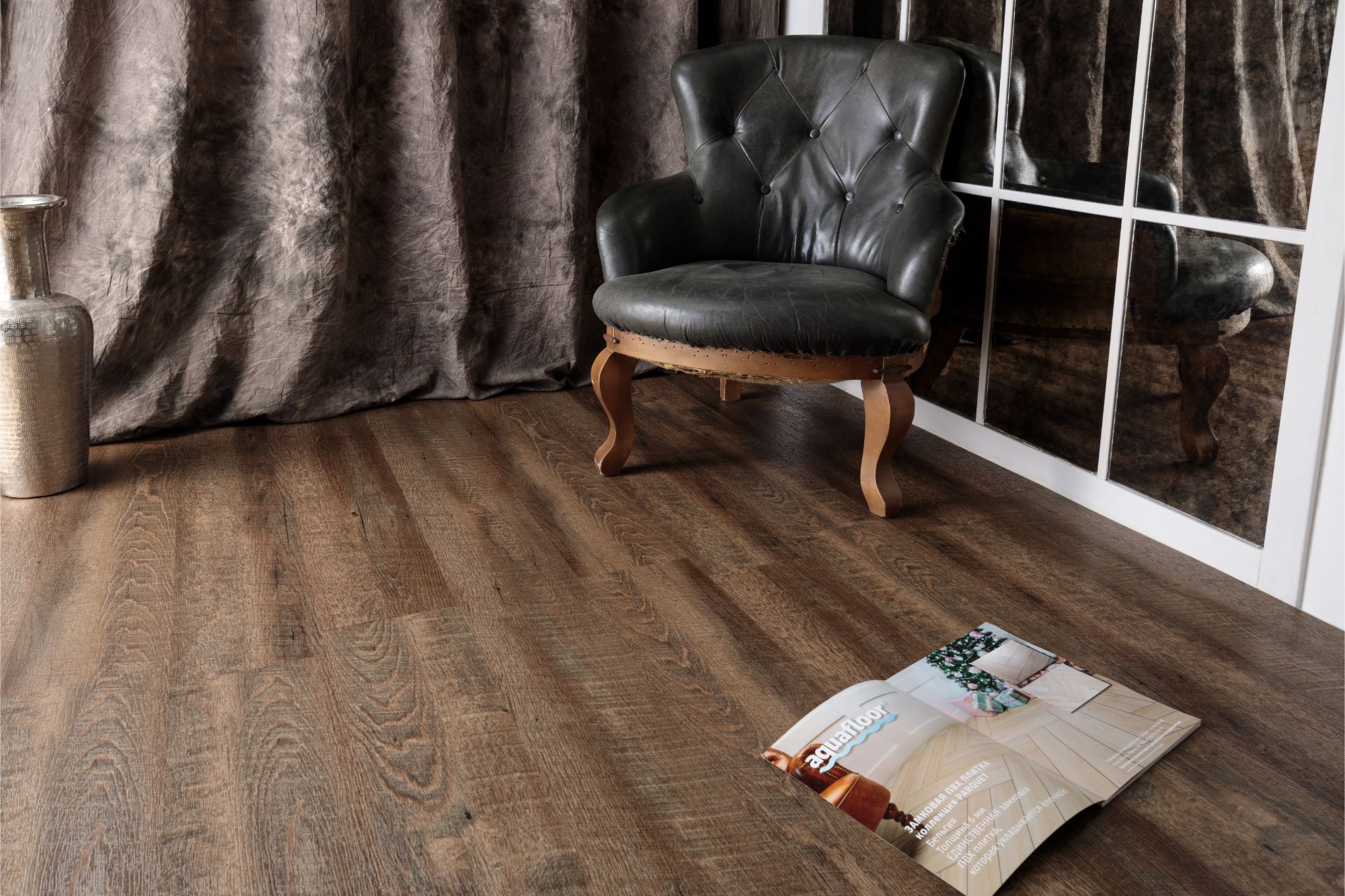 Кварцвиниловая плитка Aqua Floor Nano AF3215N 1221x180 Дуб Светлый замковый кварц винил напольный