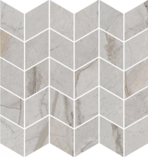 Декор Kerama Marazzi KMD2MSM007BR Ифран мозаичный серый светлый глянцевый обрезной 30x31.2