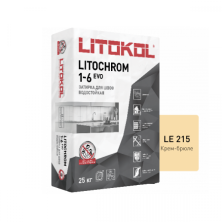 Цветная цементная затирка Литокол LITOCHROM 1-6 EVO 25кг LE.215 крем-брюле