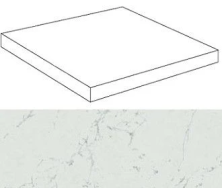 Ступень угловая правая Marvel Carrara Pure Scalino Ang. Dx ATEH 33x33