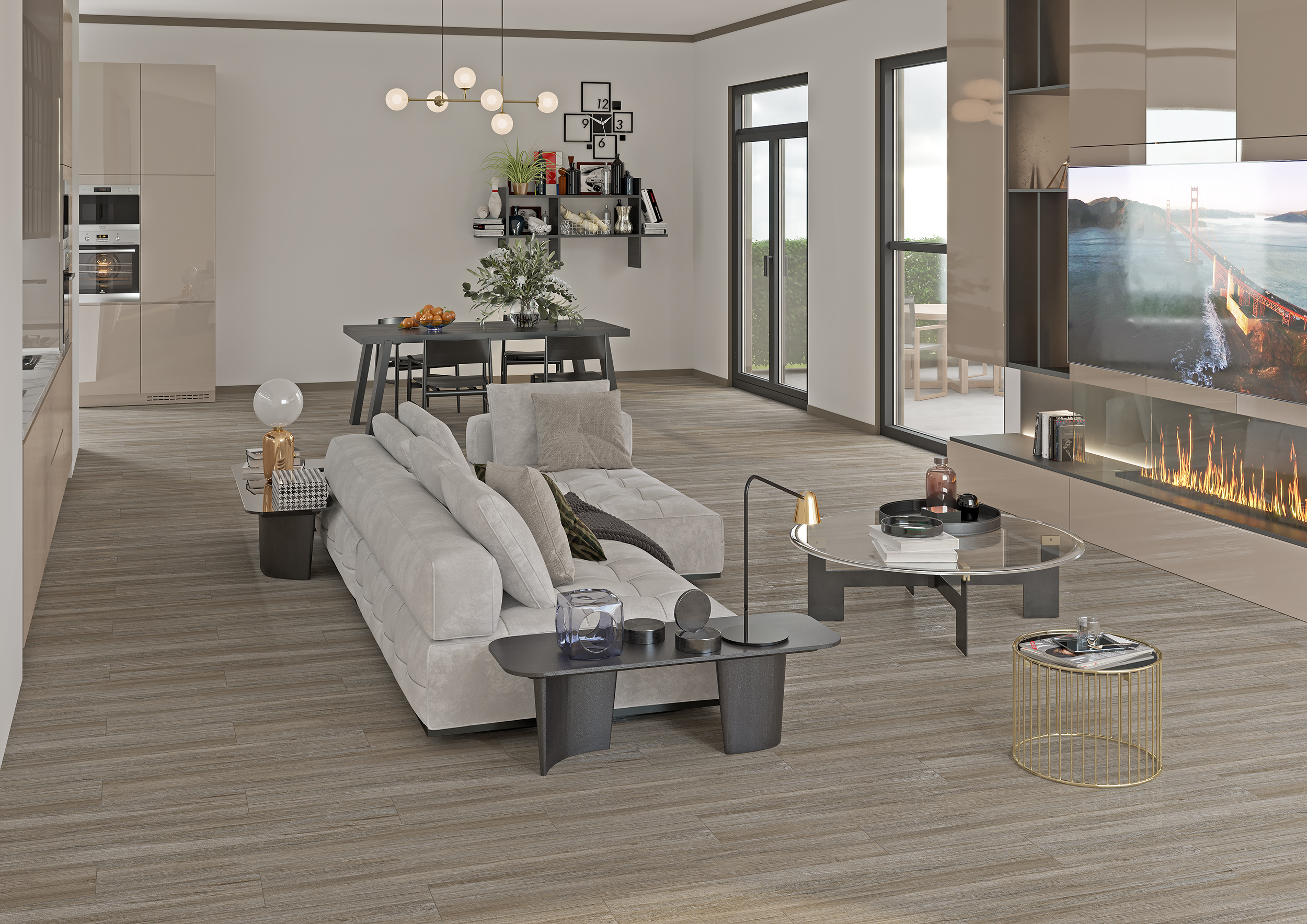 Керамогранит Grasaro Brooklyn Grey 20x120 G-563/MR/200x1200x11