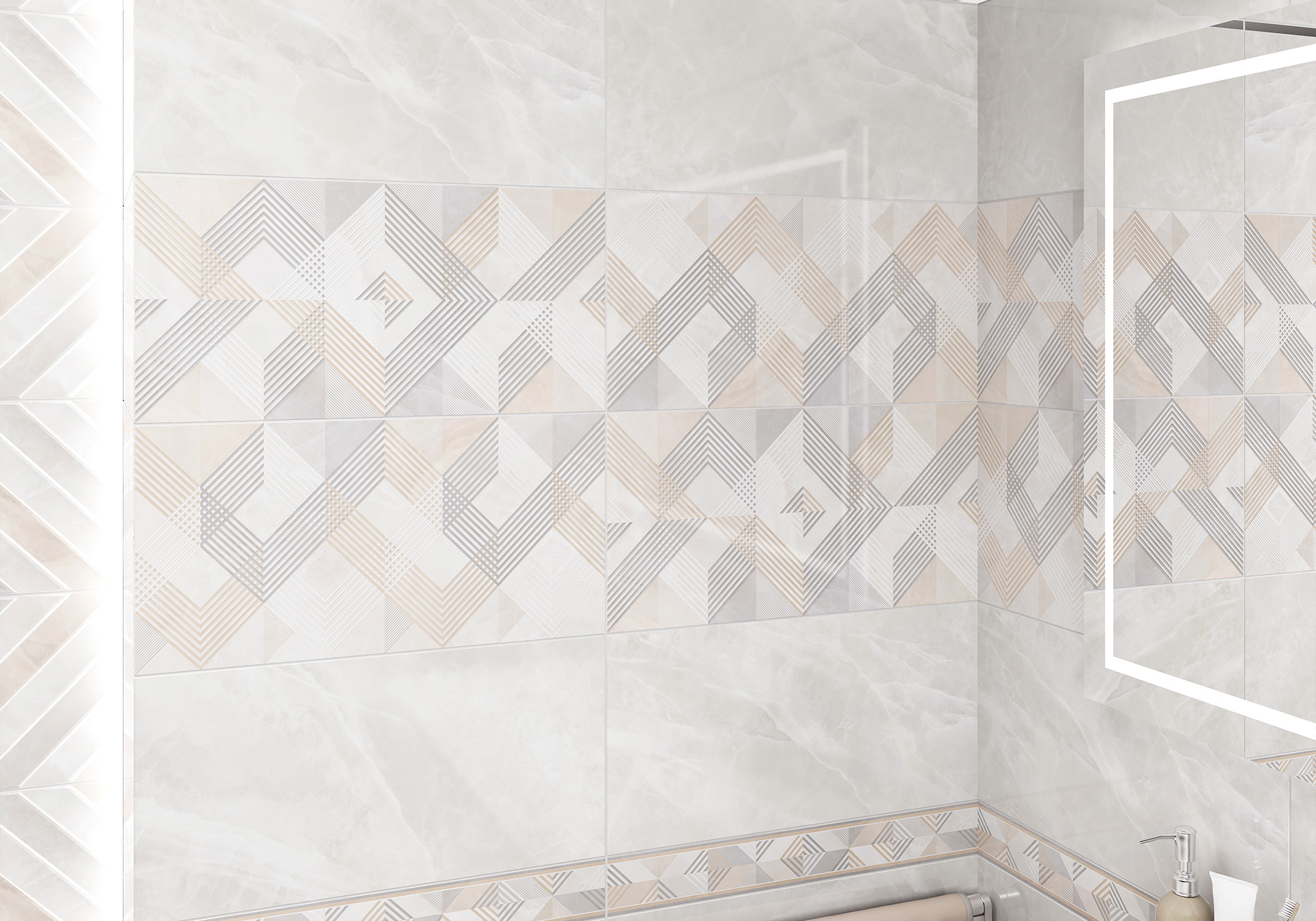 Декор Alma Ceramica Риволи DWU09RVL014 разноцветный 24.9x50