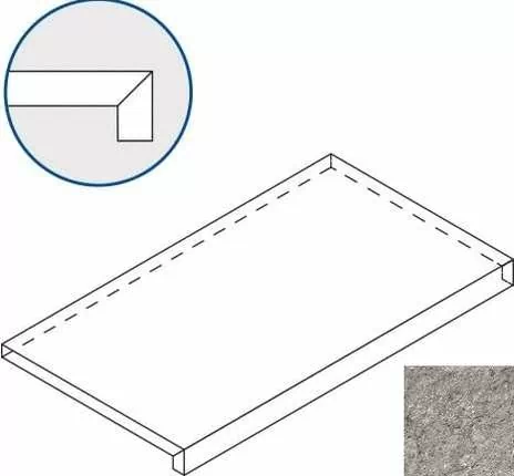 Ступень Italon Discover X2 Grey Scalino Frontale 33x60