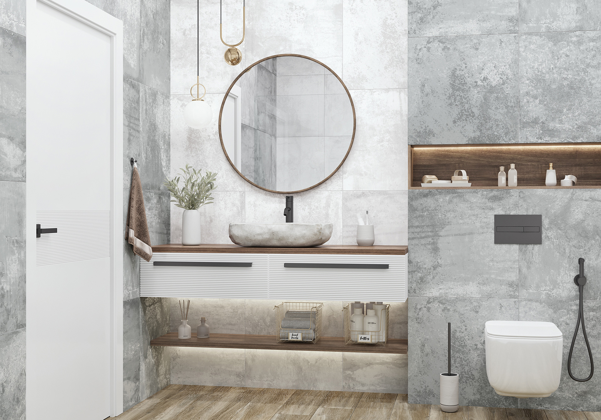 Керамогранит Alma Ceramica Цементо GFA57CMT04R бежевый 57x57