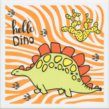 Декор Kerama Marazzi OP\A228\5009 Динозаврики 3 матовый 20x20