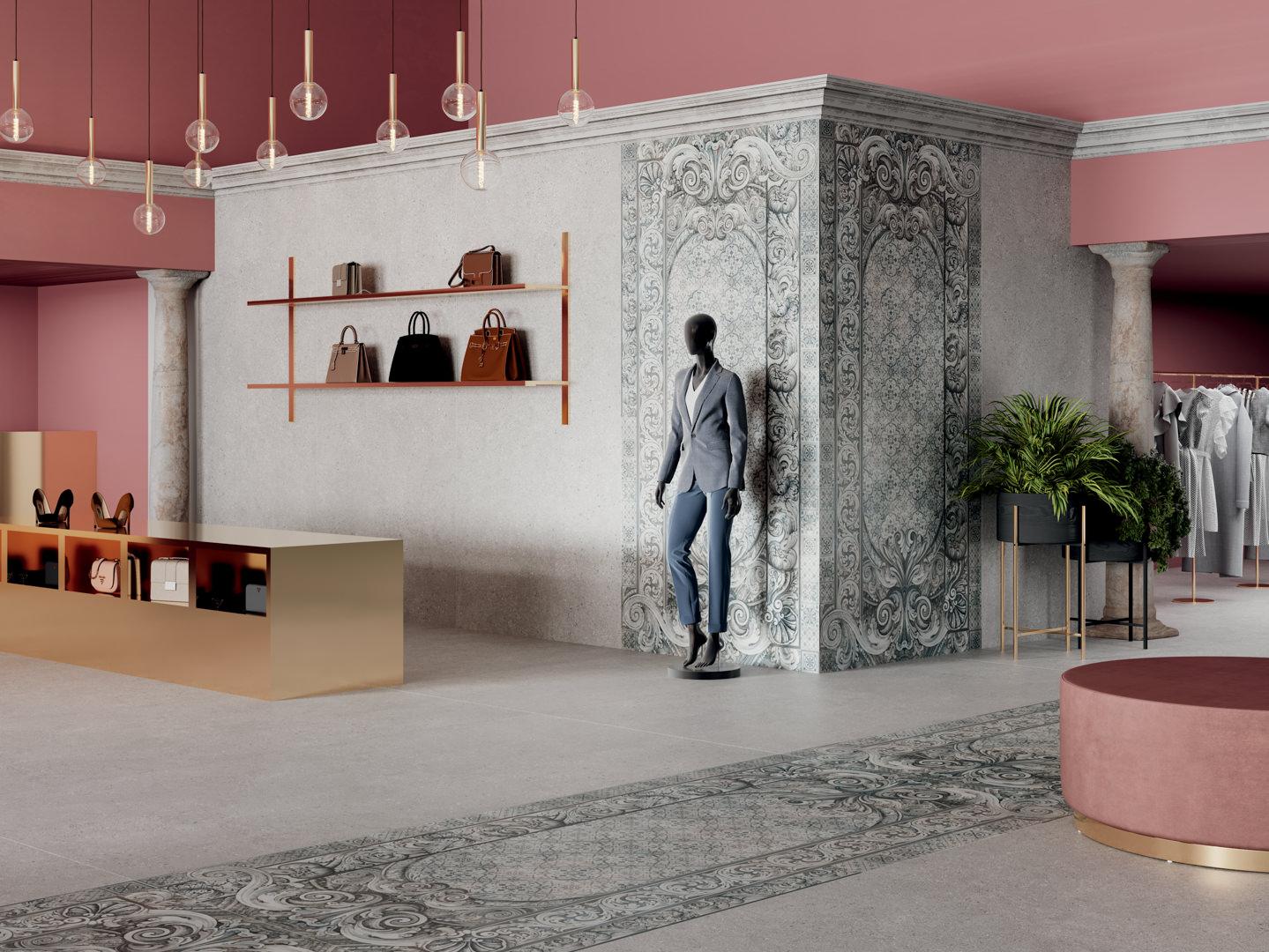 Декор Kerama Marazzi KMD3STA085GR Ковер Агадир матовый обрезной 119.5x238.5