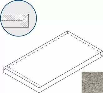 Ступень Italon Discover X2 Grey Scalino Angolare Sx 33x60