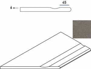 Бортик Italon Discover X2 Fume Bordo Svasato Round Sx левый 30x60