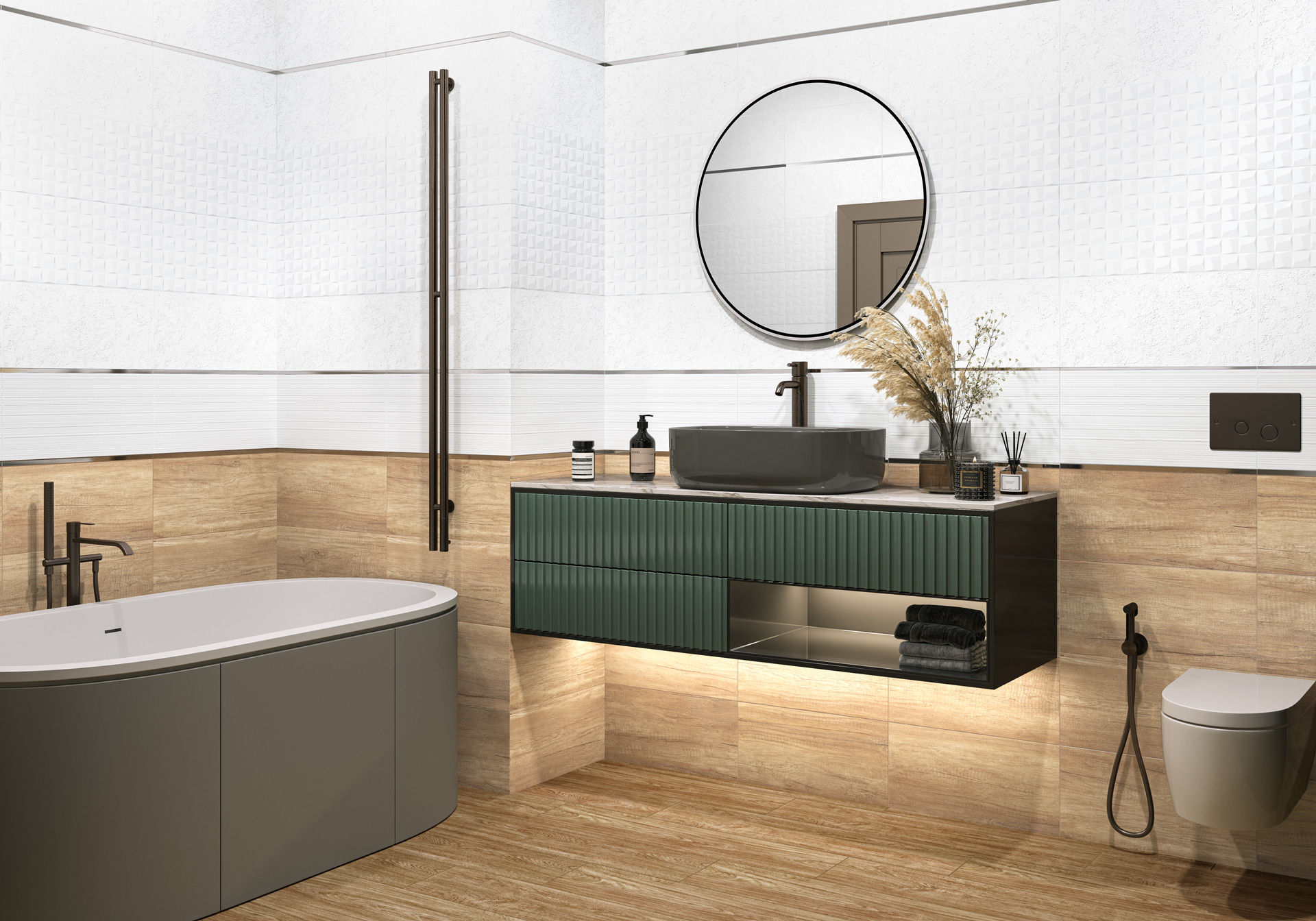 Керамическая плитка Alma Ceramica Милони TWU2550MLN04 бежевый 24.9x50