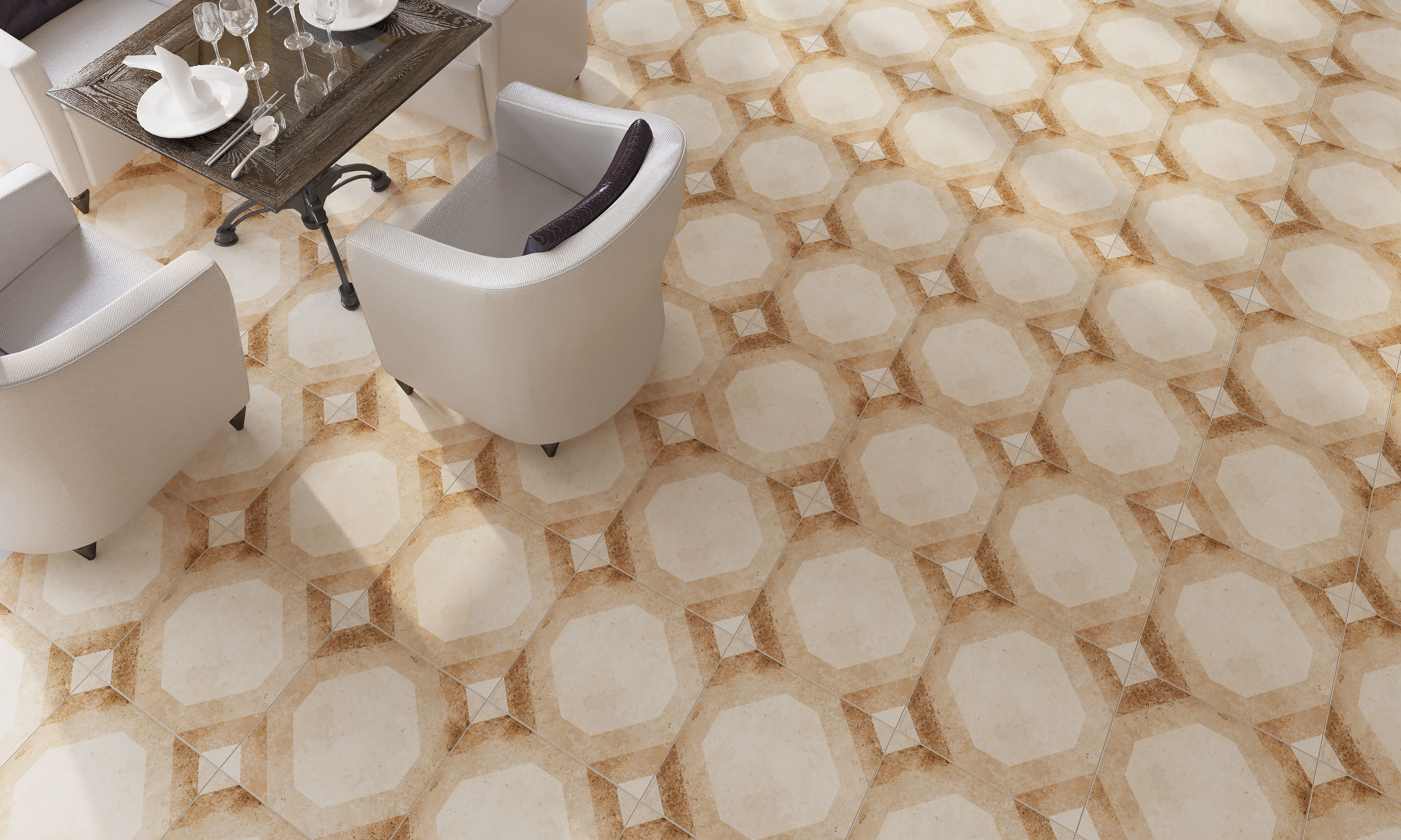 Вставка Grasaro Tivoli Grey 9.5x9.5 G-242/S/t03/95x95x9